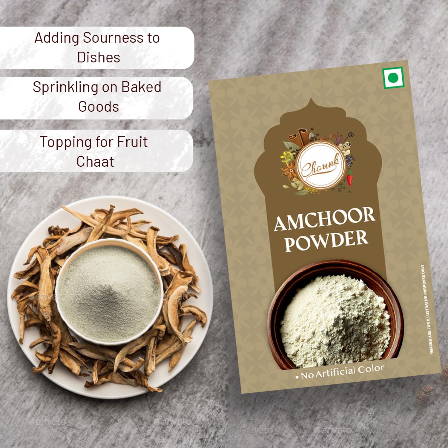 Organic Amchur Powder (Dry Mango Powder) - 100g | All-Natural, No Preservatives or Artificial Flavors | Indian Spice for Chutneys, Curries & Marinades | Vegan & Gluten-Free Cooking Essential