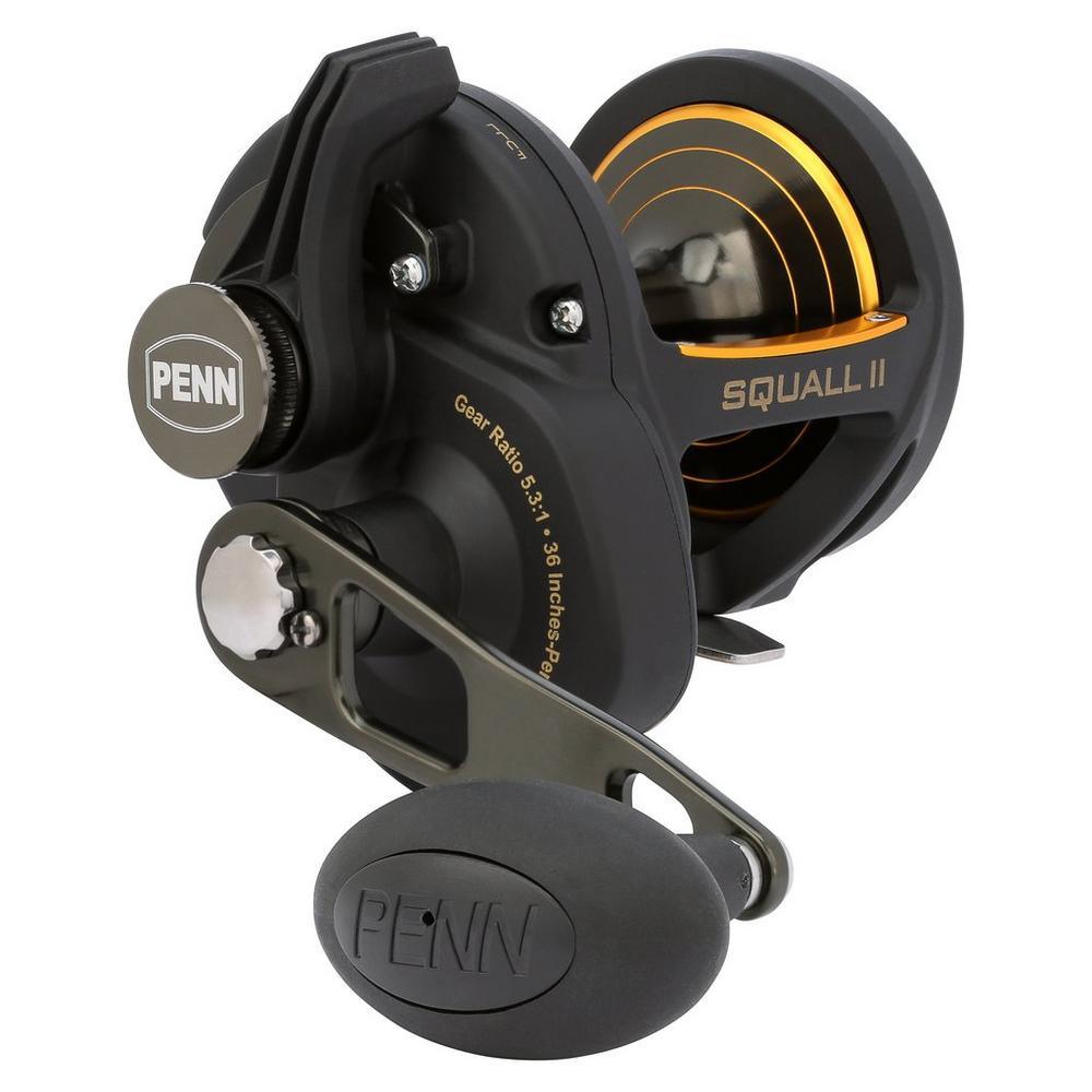 Penn Squall II Lever Drag Conventional Fishing Reel - Saltwater & Freshwater Fishing Gear for Offshore, Surf Casting & Deep Sea Angling