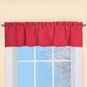 LORRAINE HOME FASHIONS Red Ribcord Window Curtain Valance 54 x 12 Inches - Elegant Tailored Valance for Living Room, Bedroom & Kitchen Decor - Home Fashion Accessories