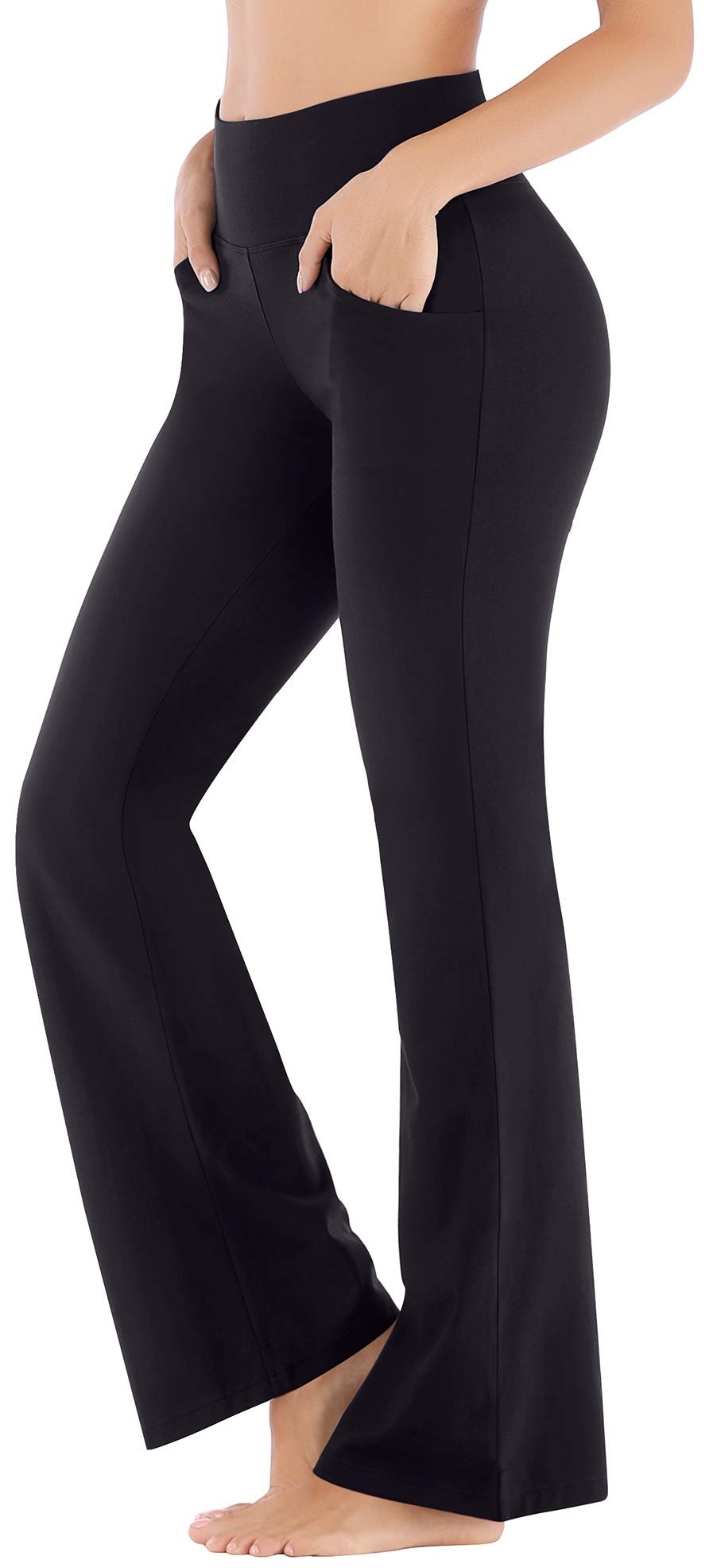 Ewedoos Women's High Waisted Bootcut Yoga Pants with Pockets - Stretchy Wide Leg Workout Pants for Yoga, Gym & Lounge Wear