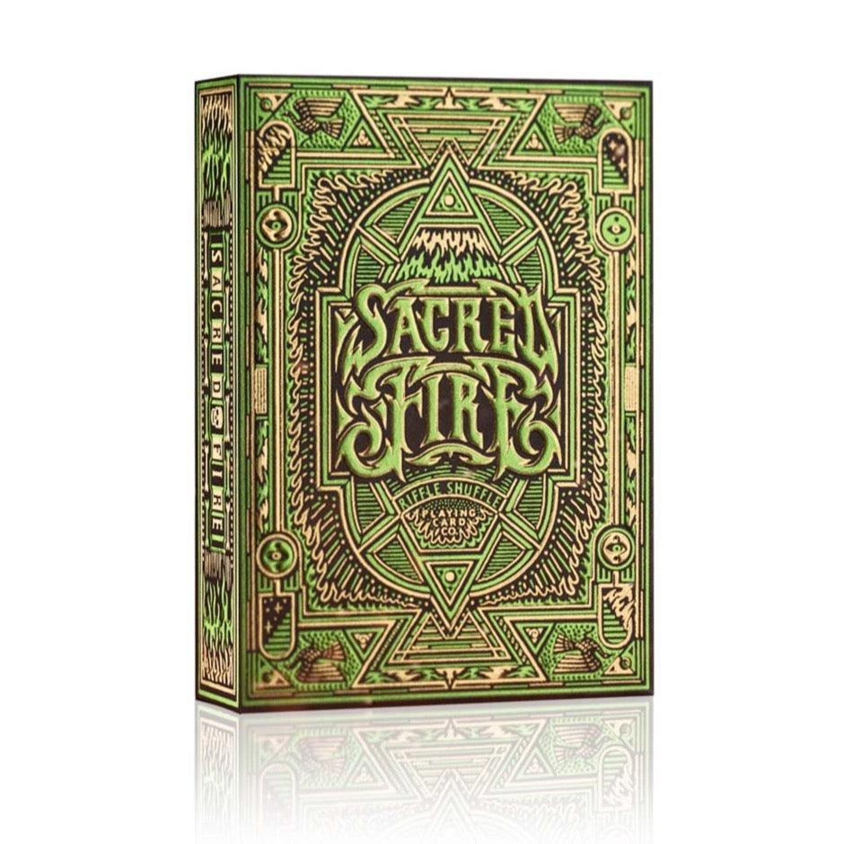 Sacred Fire Playing Cards - Emerald Flare Edition | Premium Poker Cards for Magic Tricks, Cardistry & Game Nights | Perfect for Professional Magicians & Card Game Enthusiasts