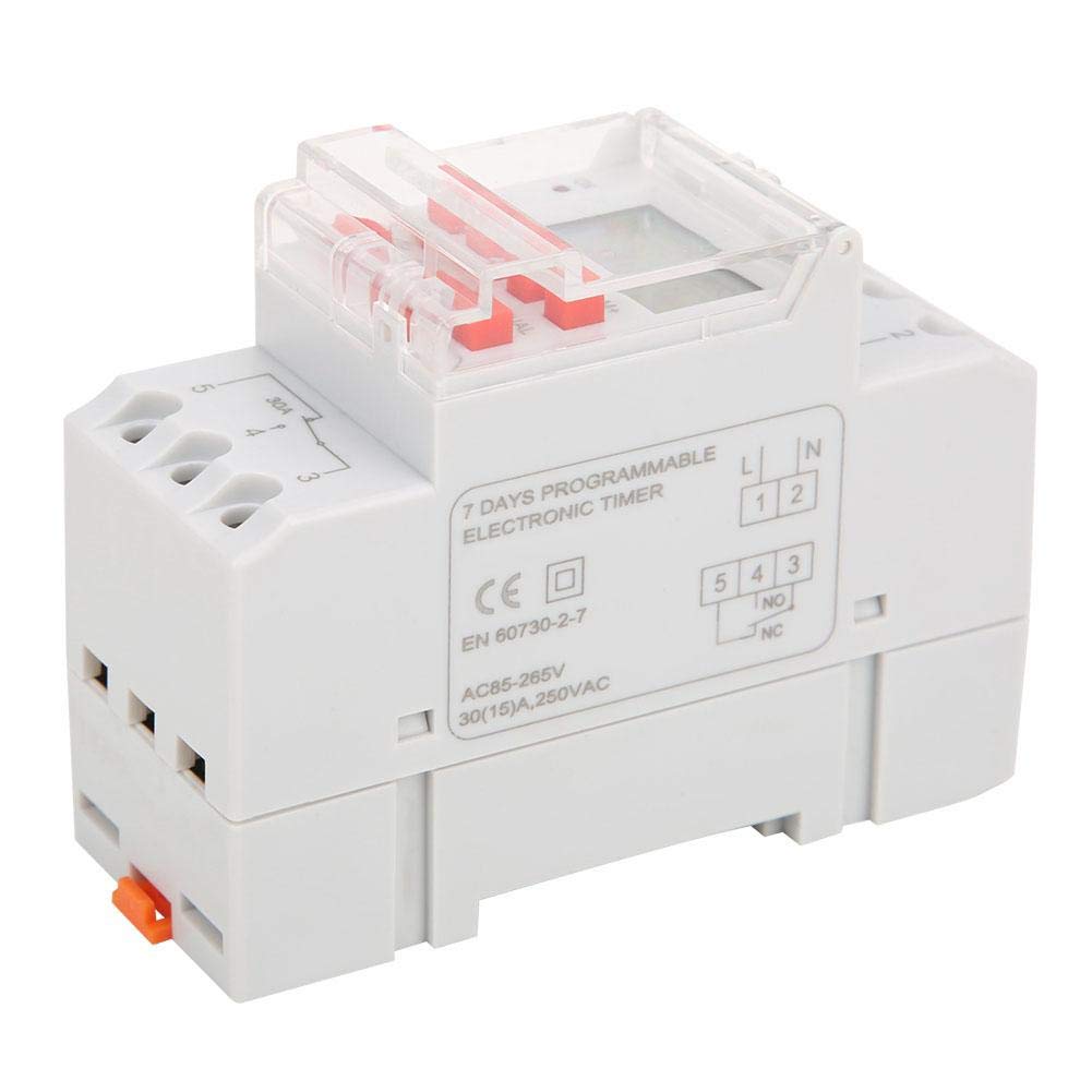 TM919BK Digital Timer Switch - AC 85-265V 30A, 24H/7D Programmable with 16 On/Off Settings & Countdown Function | Perfect for Home Automation, Lighting Control, and Energy Saving