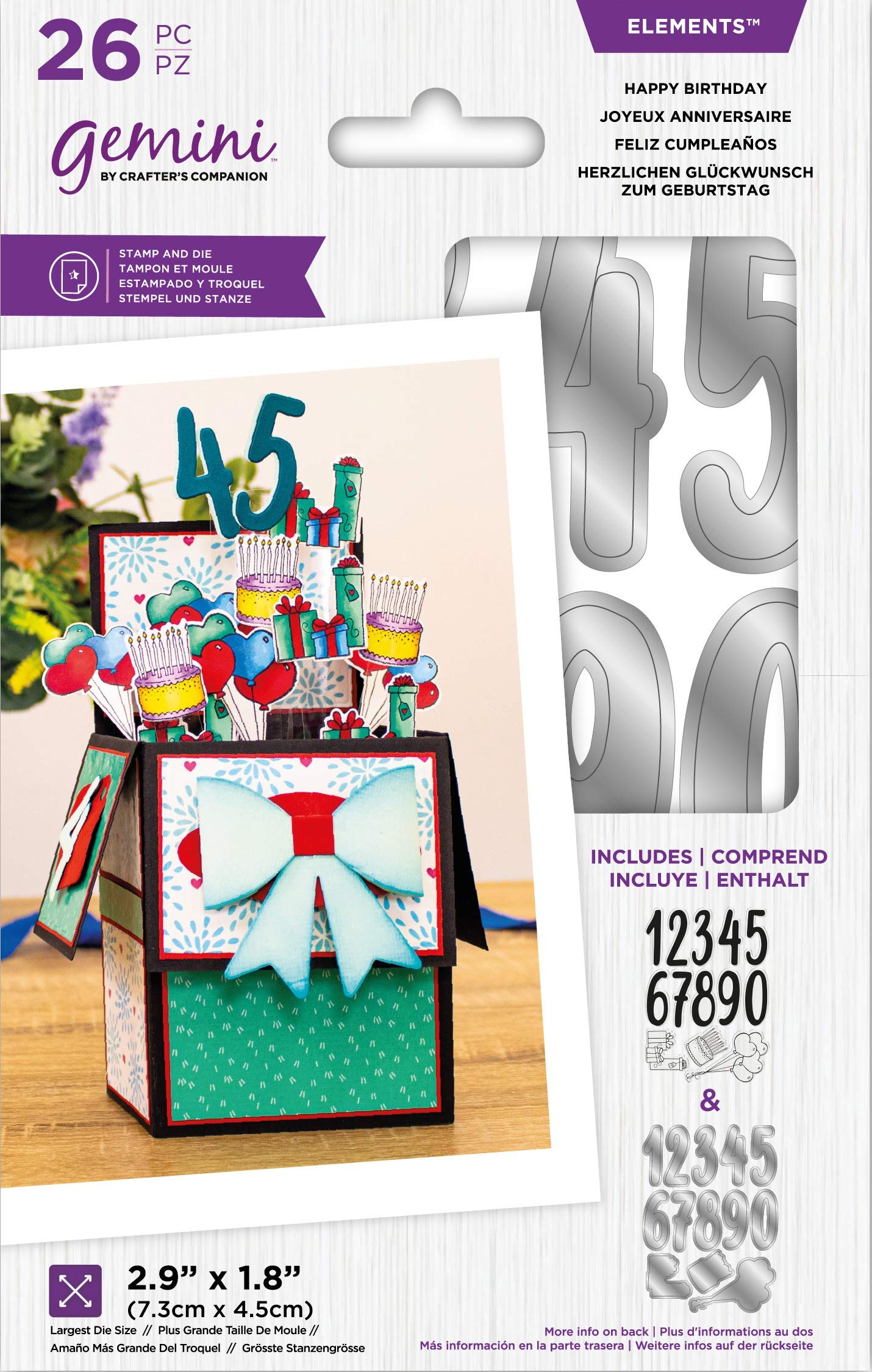 Gemini Stamps & Dies - Happy Birthday Crafting Set for DIY Greeting Cards, Scrapbooking & Paper Crafts | Perfect for Birthday Invitations, Party Decorations & Handmade Gifts