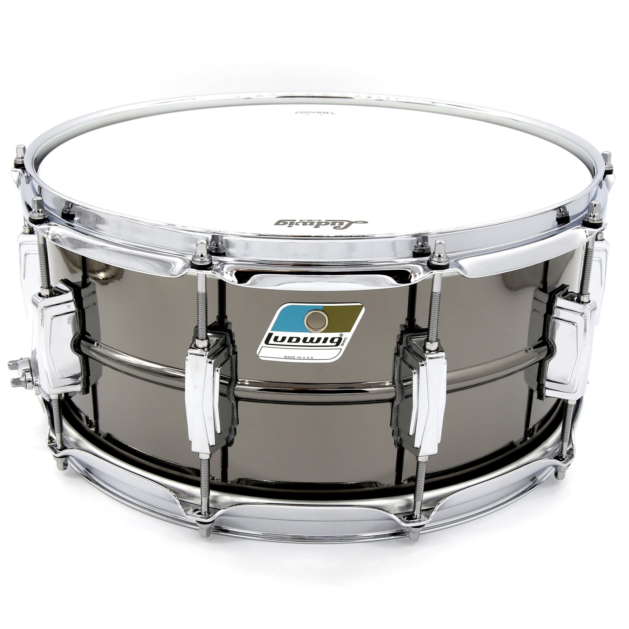 Ludwig Supraphonic Black Beauty Snare Drum 14x6.5 Inch - Professional Grade Aluminum Shell Snare for Live Performances & Studio Recording
