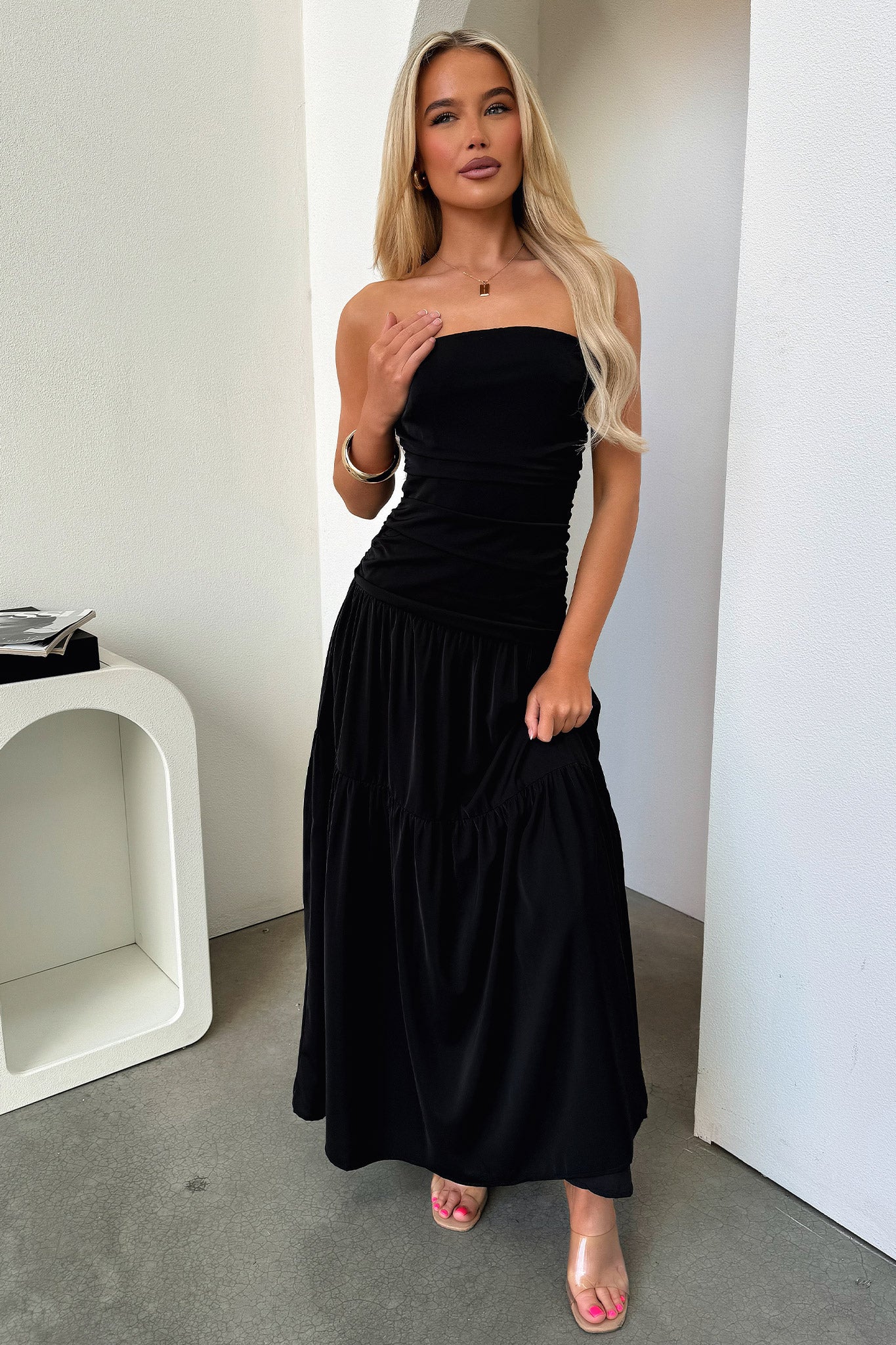 Charlotte Maxi Dress for Women - Elegant Black Long Summer Dress | Perfect for Beach, Party & Casual Wear