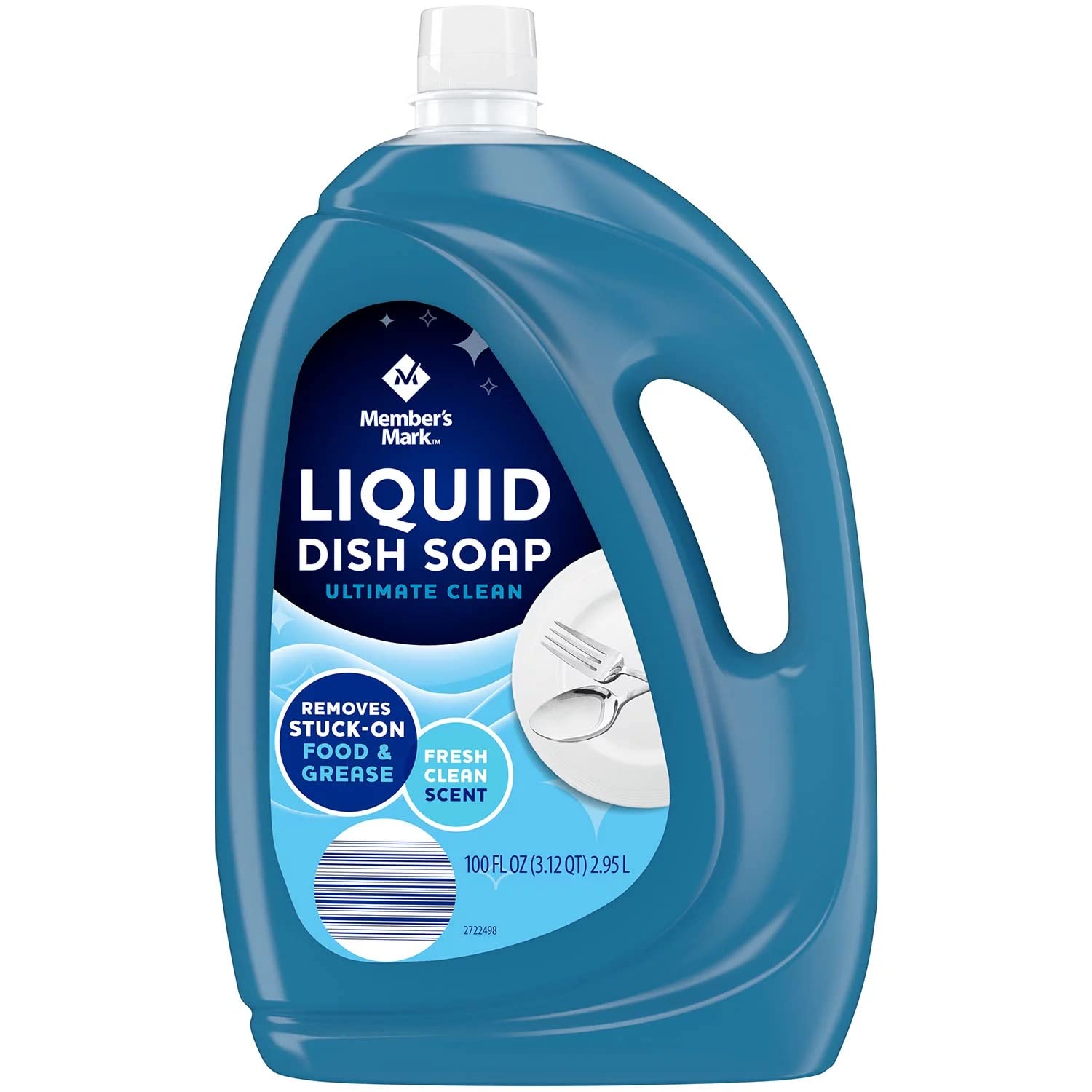 Member's Mark Liquid Dishwashing Soap - 100 Fl Oz | Powerful Grease-Cutting Dish Detergent for Hand Washing Dishes, Pots & Pans | Ideal for Kitchen, Restaurant & Home Use