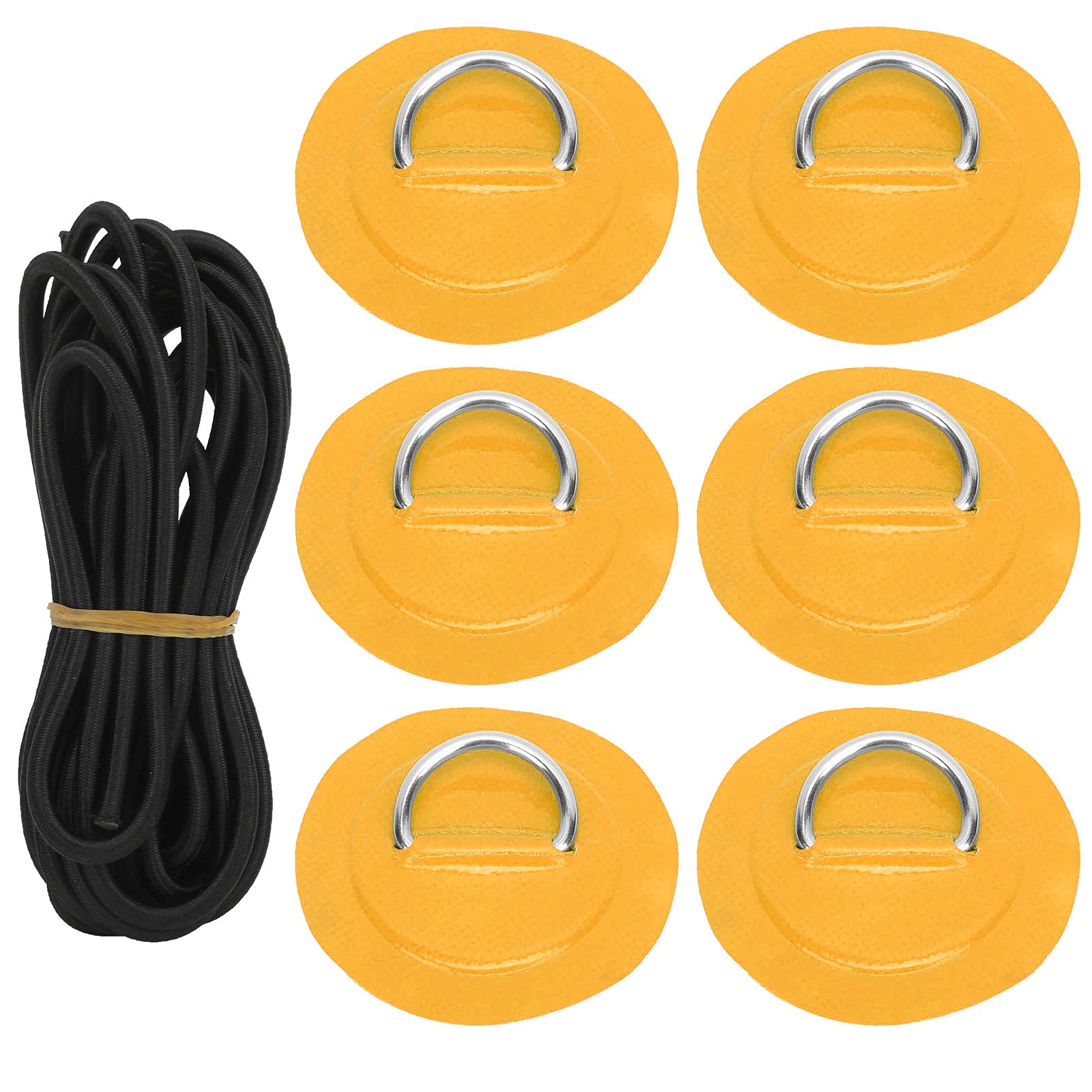 Durable PVC D Patch Bungee Cord Set - High Breaking Strength & Strong Adhesion for Inflatable Boats, Kayaks, SUPs | Waterproof Marine Accessories for Outdoor Adventures, Fishing, and Water Sports
