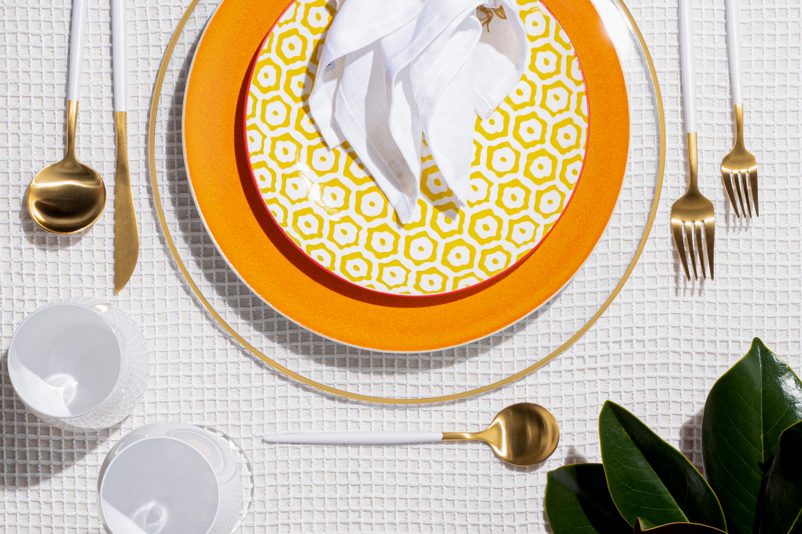 Premium Barski Glass Charger Plates - Set of 6 Elegant 12.5