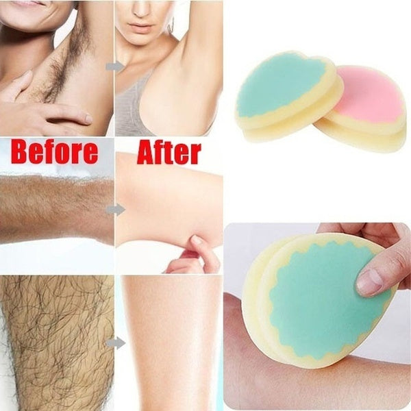 Painless Hair Removal Sponge - Magical Depilation Soft Pad for Smooth Skin, Effective Hair Remover Beauty Tool for Face & Body - Perfect for At-Home Skincare & Travel Use