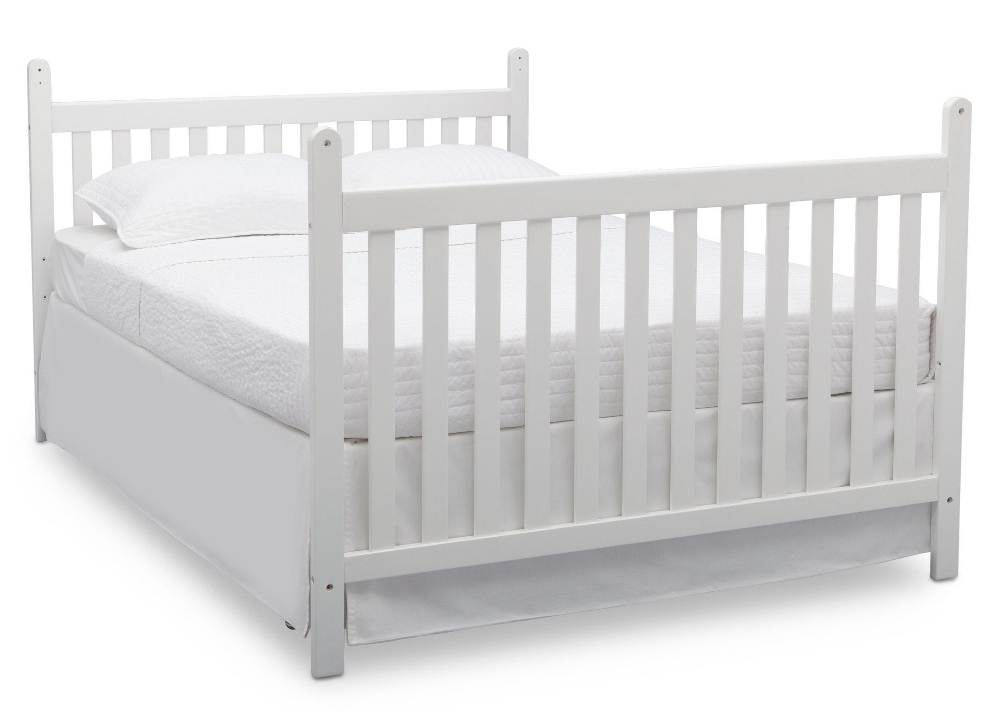 Sunnyvale 4-in-1 Convertible Baby Crib to Toddler Bed - White Nursery Furniture for Newborns & Kids - Perfect for Nursery, Bedroom & Daycare