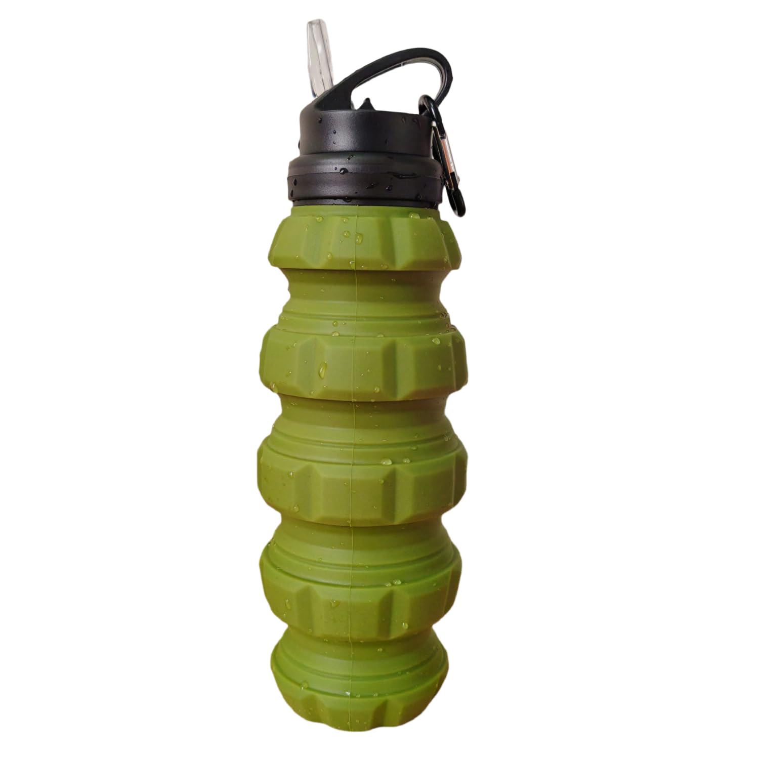 Etoto BPA-Free Plastic Grenade Water Bottle - 32oz Leak Proof Sports Water Bottle with Food Grade Silicone Spout, High Temperature Resistant for Cycling, Hiking, Gym & Outdoor Activities - Green