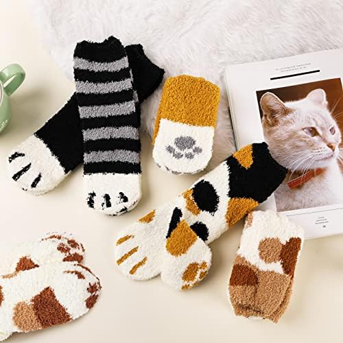 Women's Fuzzy Fluffy Cozy Slipper Socks - Soft Warm Winter House Socks for Relaxing at Home, Lounging & Sleeping | Perfect Gift for Her