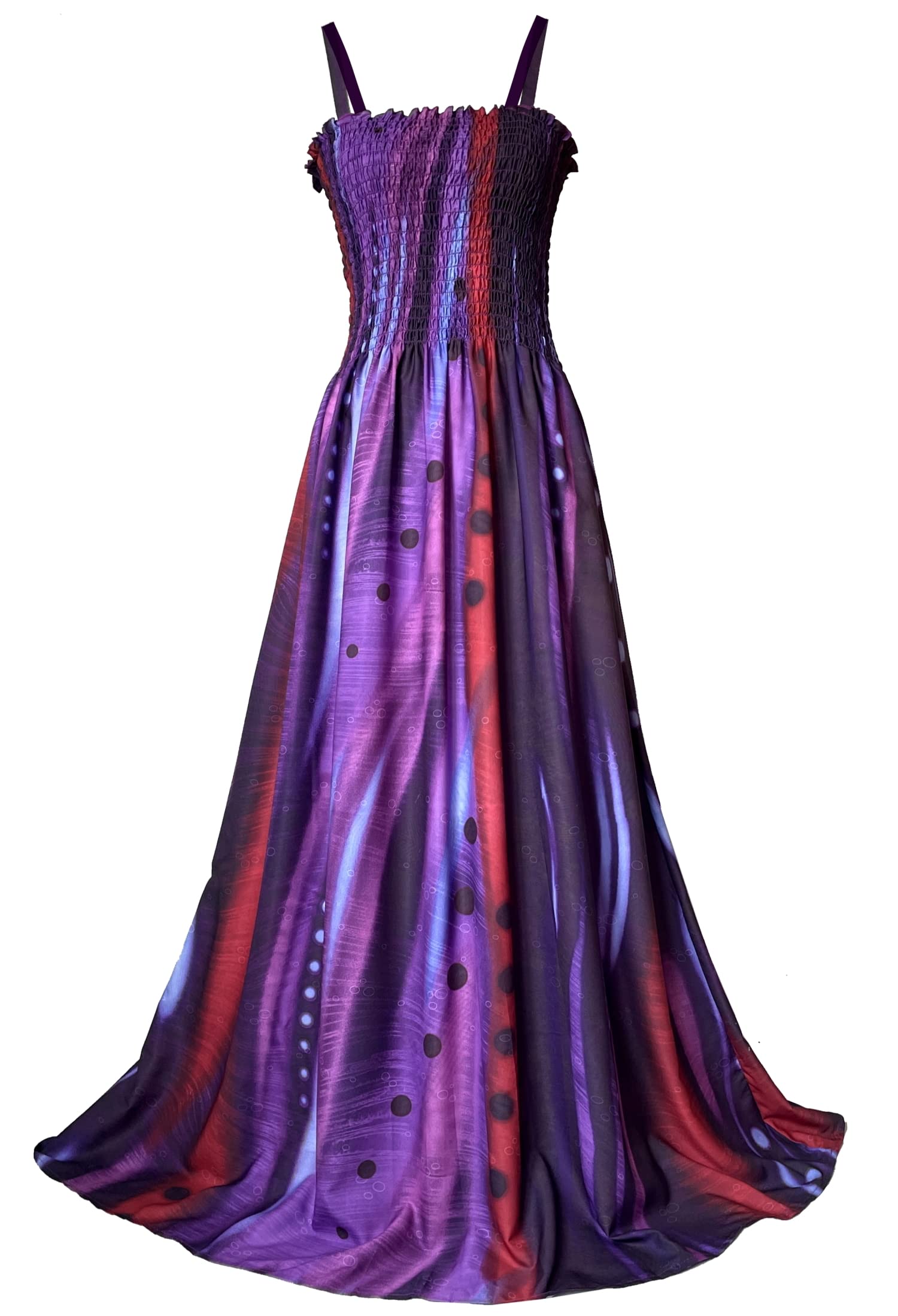 Floral Plus Size Maxi Dress for Women - Casual Long Sleeveless Summer Sundress with Hawaiian Print, Sexy Evening Dress for Beach Vacation, Party, Date Night and Outdoor Events
