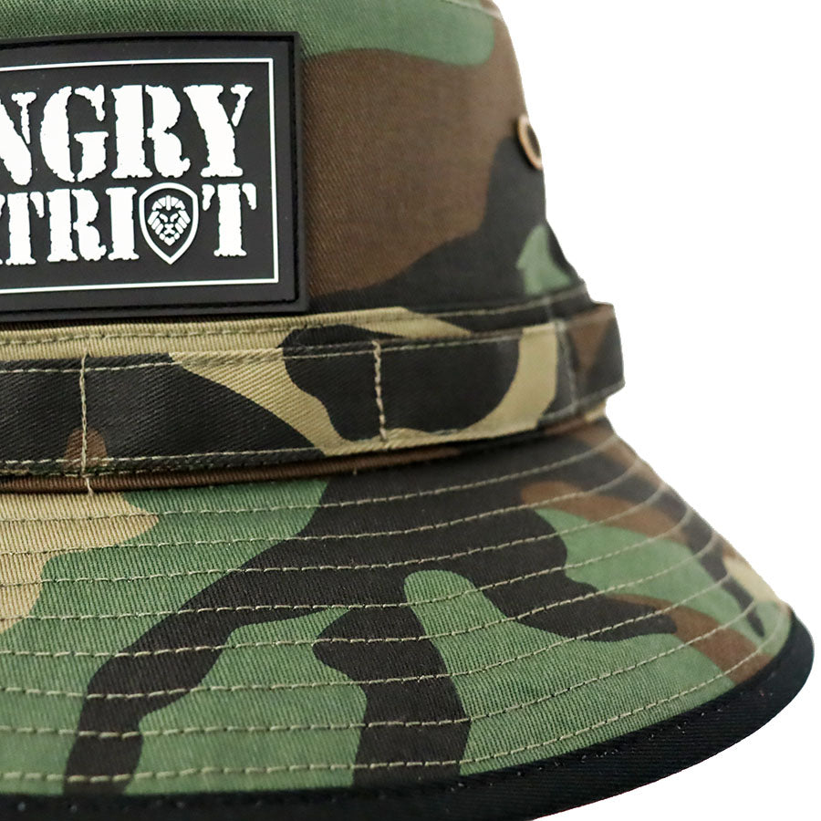 Angry Patriot Camo Bucket Hat - Military Style Adjustable Outdoor Sun Hat for Men & Women - Perfect for Hunting, Fishing, Hiking & Outdoor Adventures
