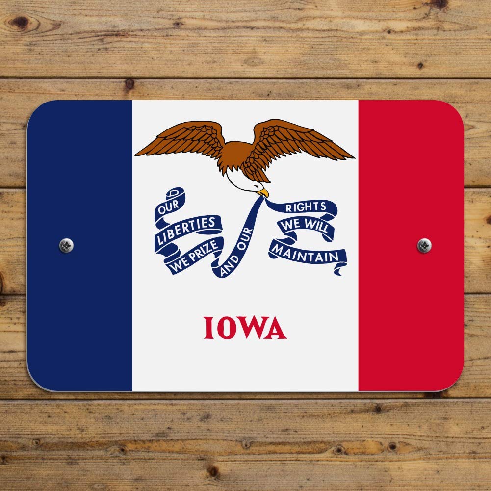 Iowa State Flag - Premium Quality Decorative Sign for Home, Office & Business - Perfect for Wall Decor, Gifts & Fan Showcase