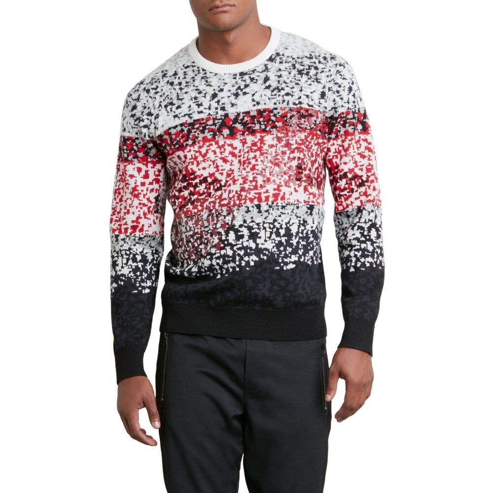 Kenneth Cole Reaction Men's Pixel Red Camo Sweater - Soft Pullover Hoodie for Casual Wear & Outdoor Activities