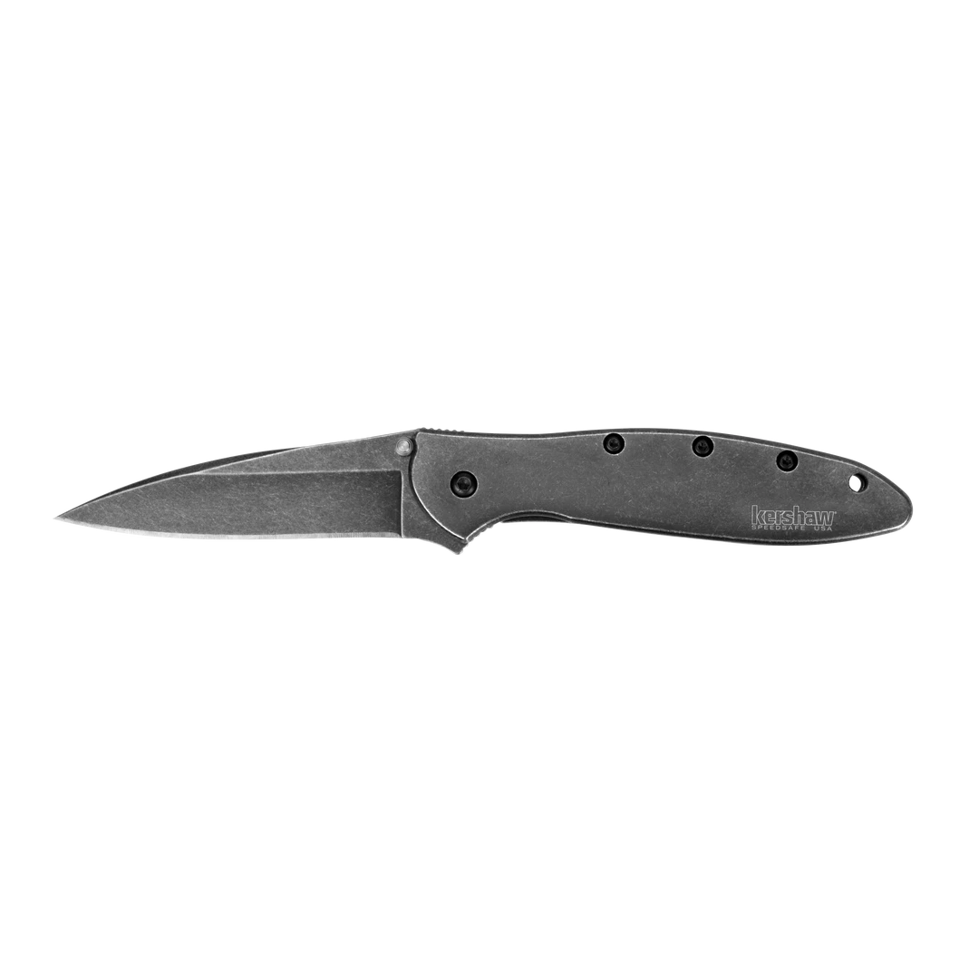 Kershaw Leek Folding Knife - Blackwash Finish - EDC Pocket Knife for Everyday Carry, Outdoor Activities & Camping