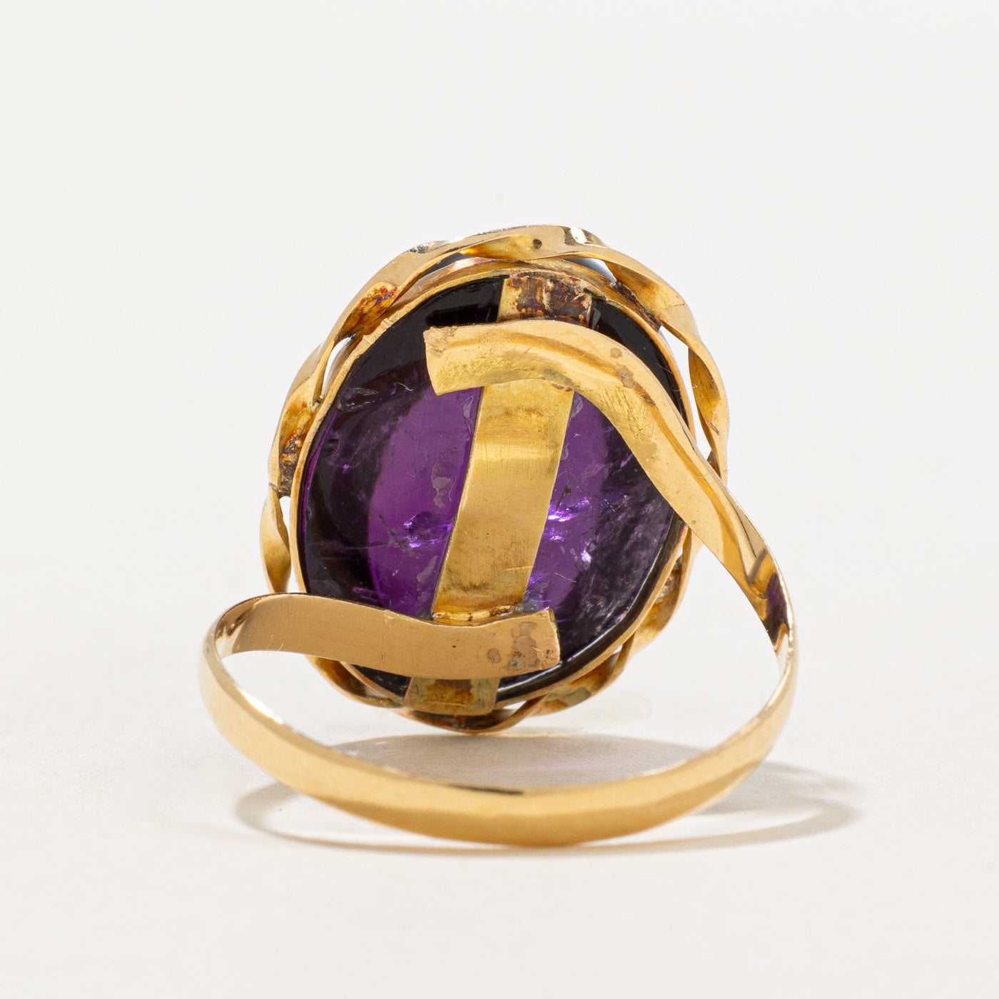 14.00ct Amethyst Cocktail Ring for Women - Size 7.5 - Elegant Purple Gemstone Statement Ring for Parties, Weddings & Evening Events