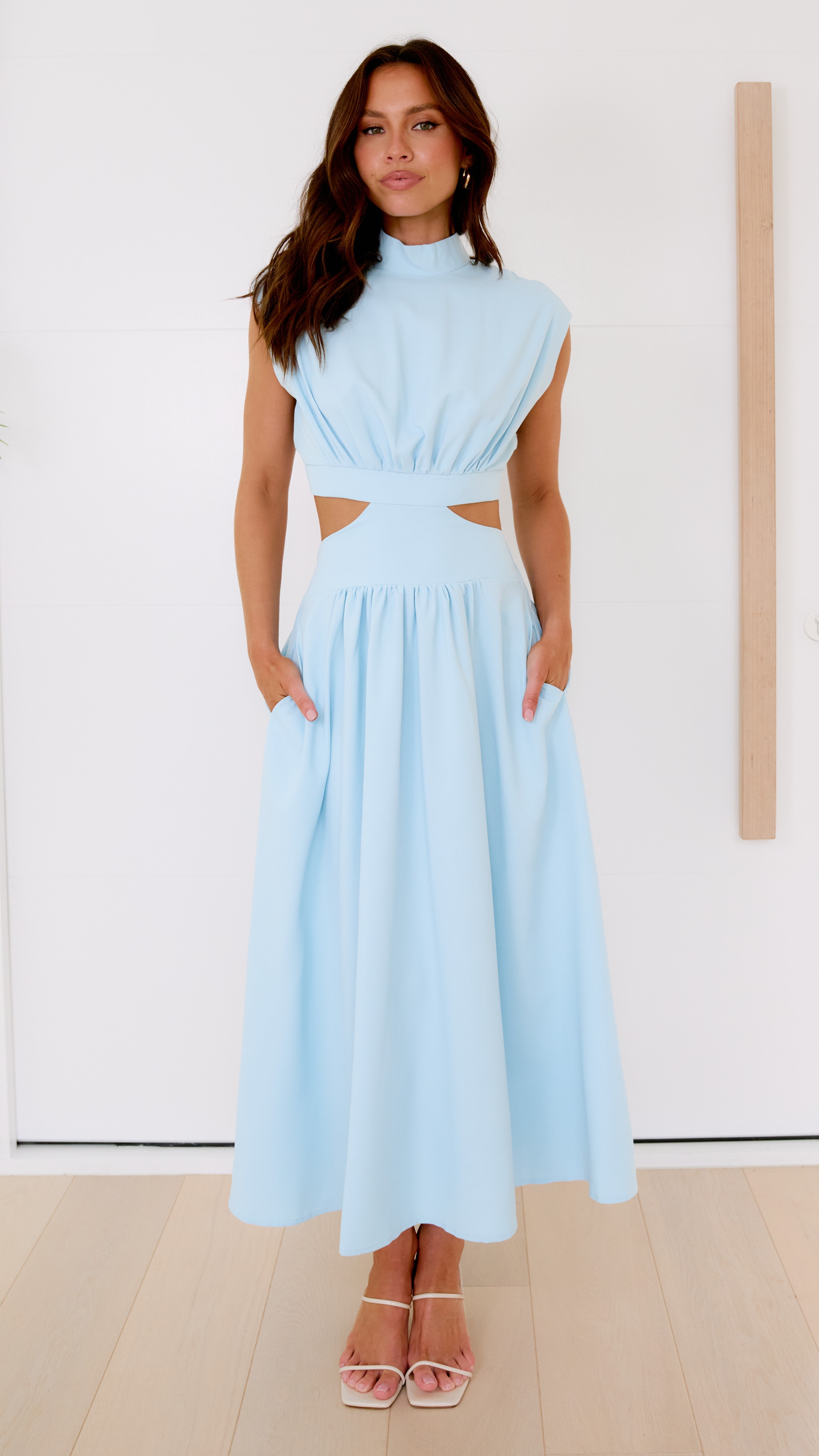 Maddison Midi Dress Sky Blue - Elegant Flowy Summer Dress for Women | Perfect for Beach Vacations, Date Nights & Outdoor Parties