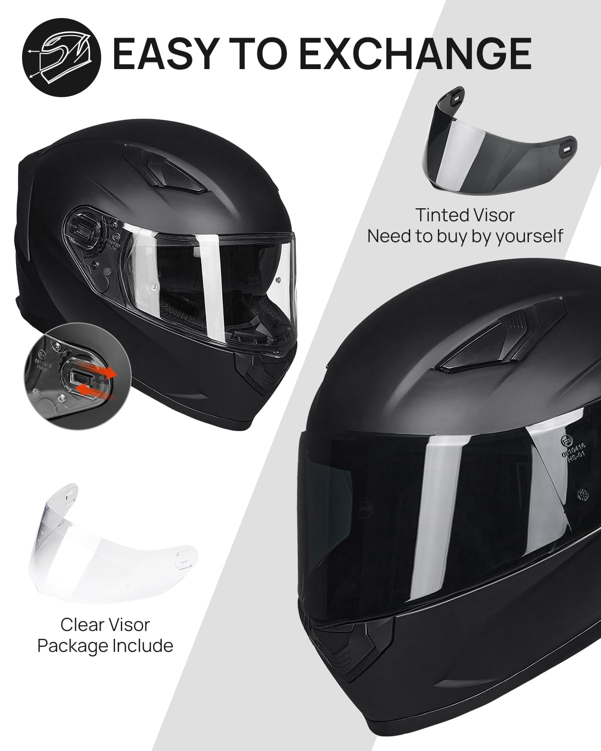 DOT Certified ILM Full Face Motorcycle Helmet with Anti-Fog Pinlock & Heated Shield - Snowmobile & Bike Riding Gear for Men & Women - Perfect for Winter Commuting & Adventure Tours