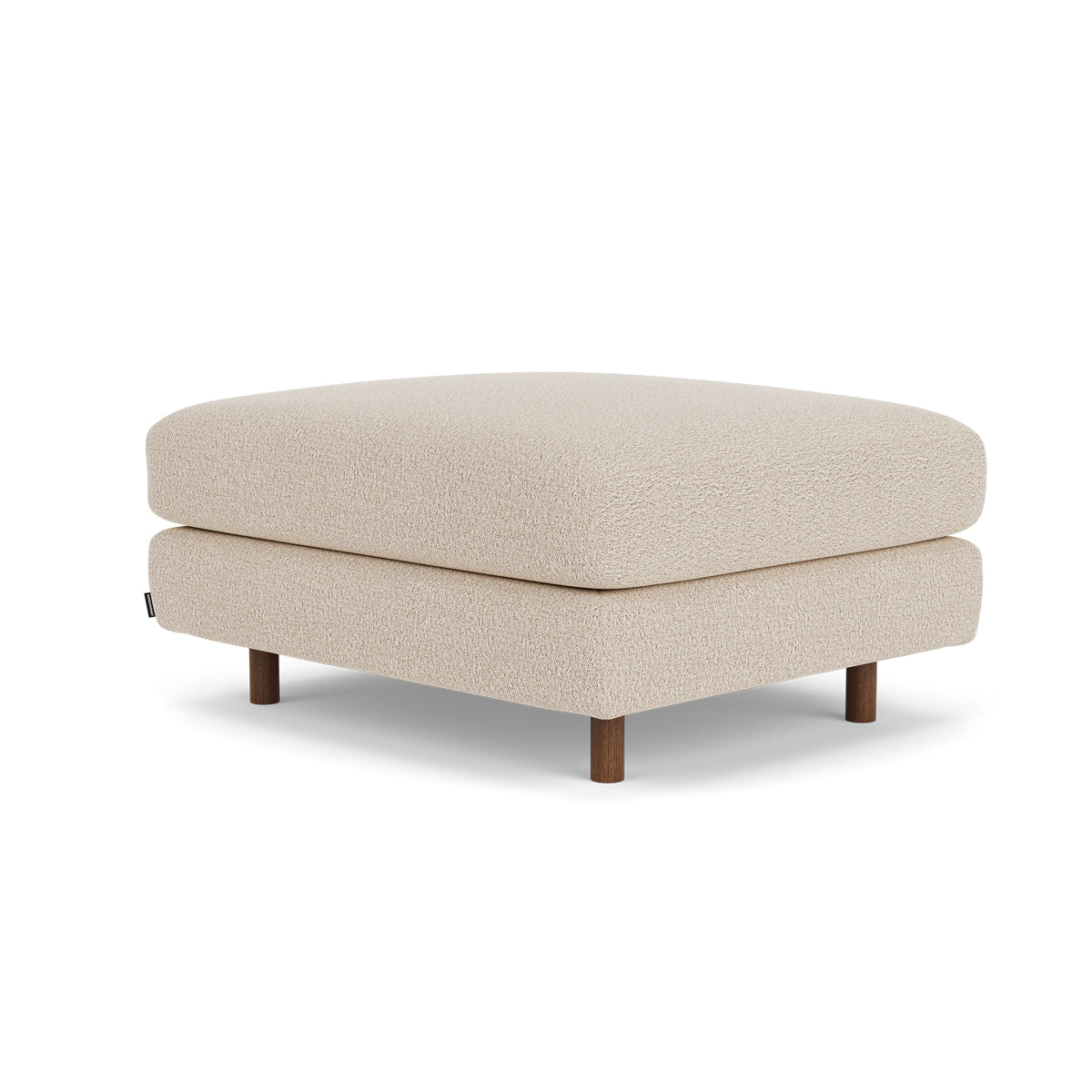 Stylish Dylan Boucle Ottoman - Modern Footrest & Accent Chair for Living Room, Bedroom, or Office - Soft & Durable Upholstered Pouf with Non-Slip Bottom