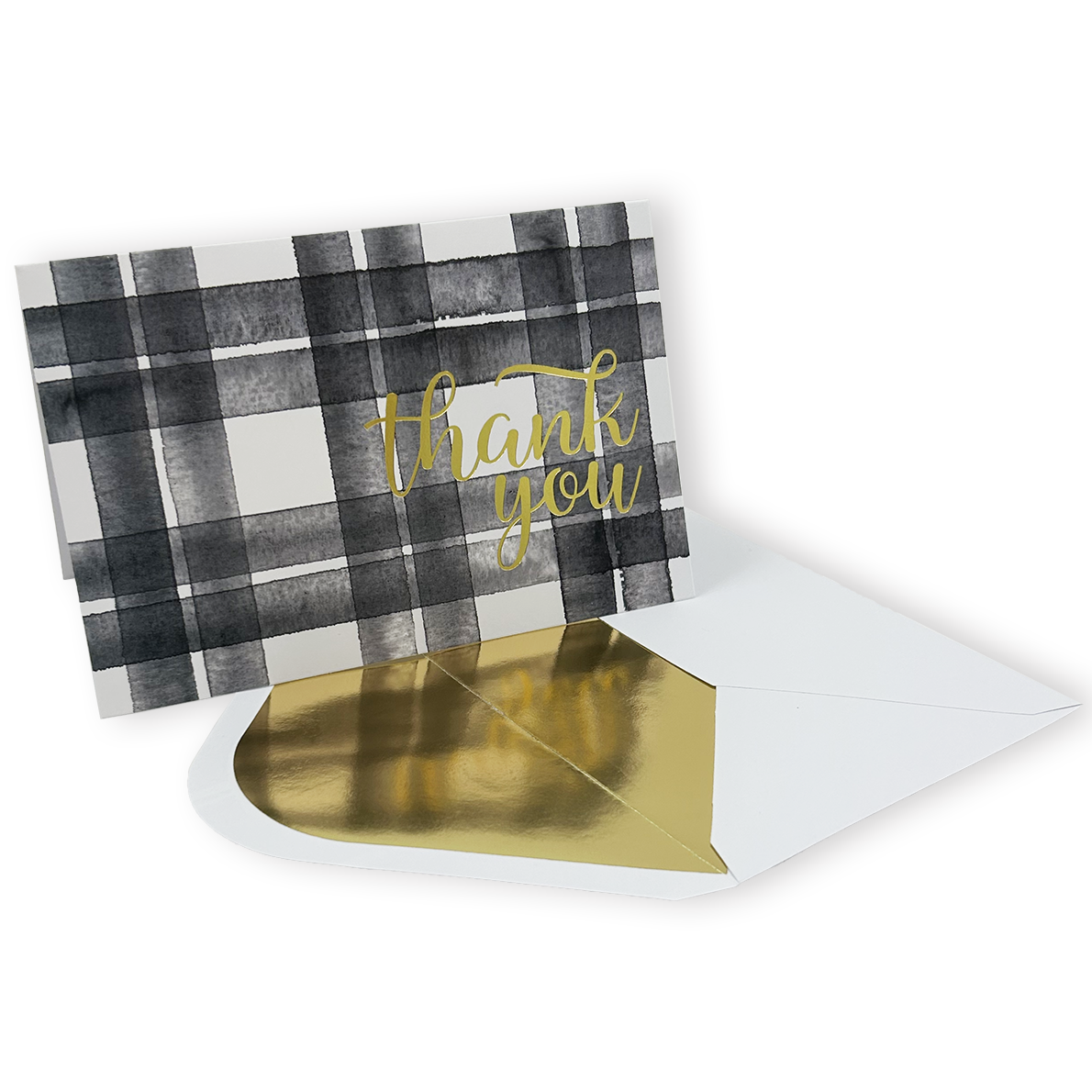 Elegant Hopscotch Black Thank You Note Cards - Premium Quality Stationery for Gifts, Weddings & Appreciation - Perfect for Handwritten Notes, Business Thank Yous & Special Occasions