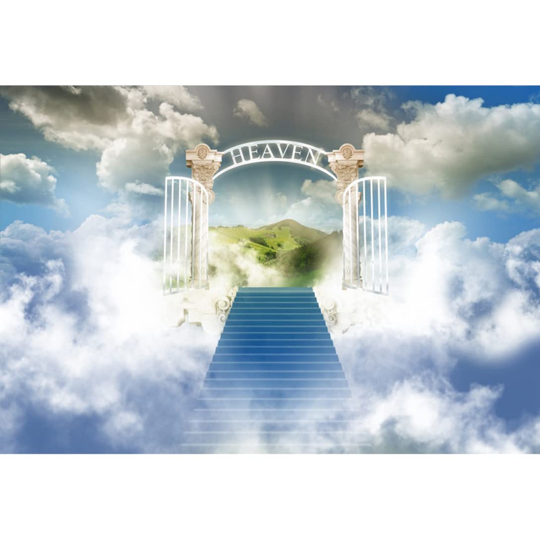 7x5ft Blue Vinyl Backdrop for Photography & Events - Baptism, Wedding, Church, Kids Studio