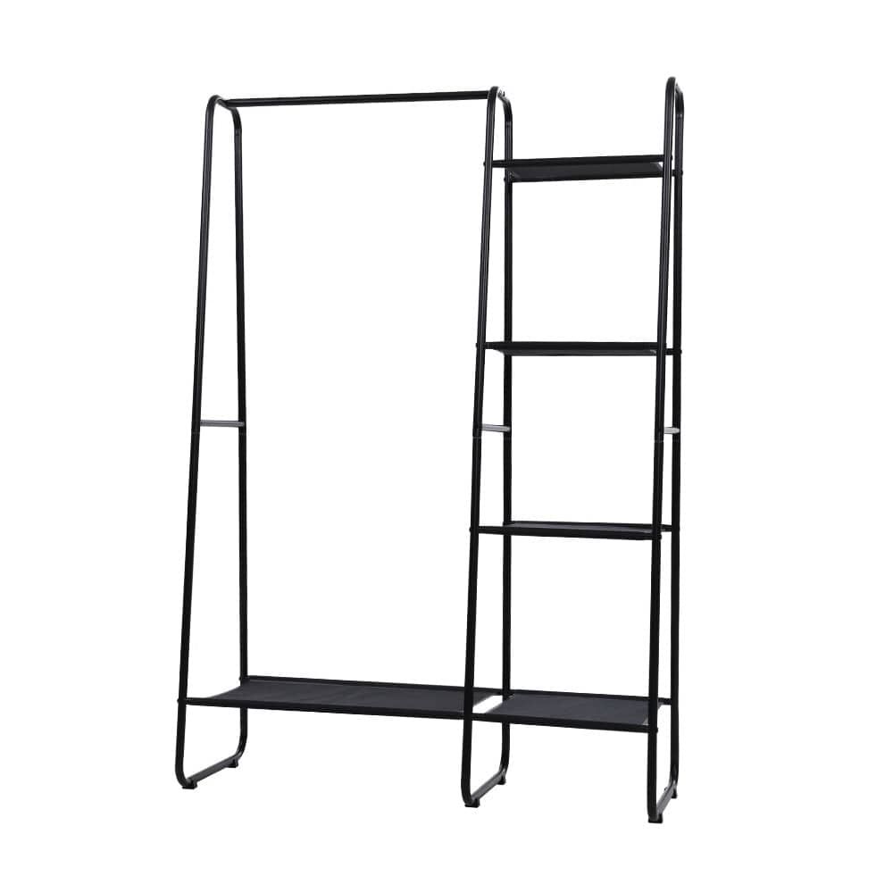 Portable Clothes Rack Garment Hanging Stand - Foldable Closet Storage Organizer with Wheels for Bedroom, Laundry Room & Dorm - Space Saving Home Organization Solution