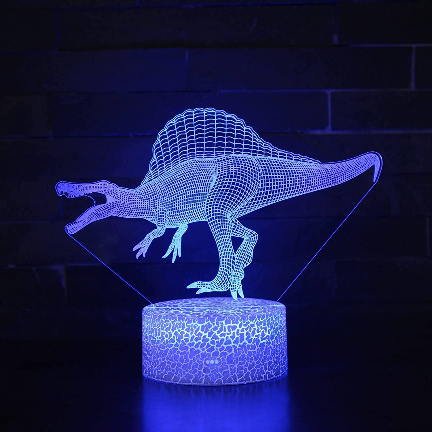 3D Dinosaur Night Light Lamp - 7 Color Changing LED Nightlight for Kids Room, Bedside Mood Lighting - Perfect for Boys Bedroom Decor, Birthday & Holiday Gifts - Creates Soothing Ambiance for Sleep Time & Nursery