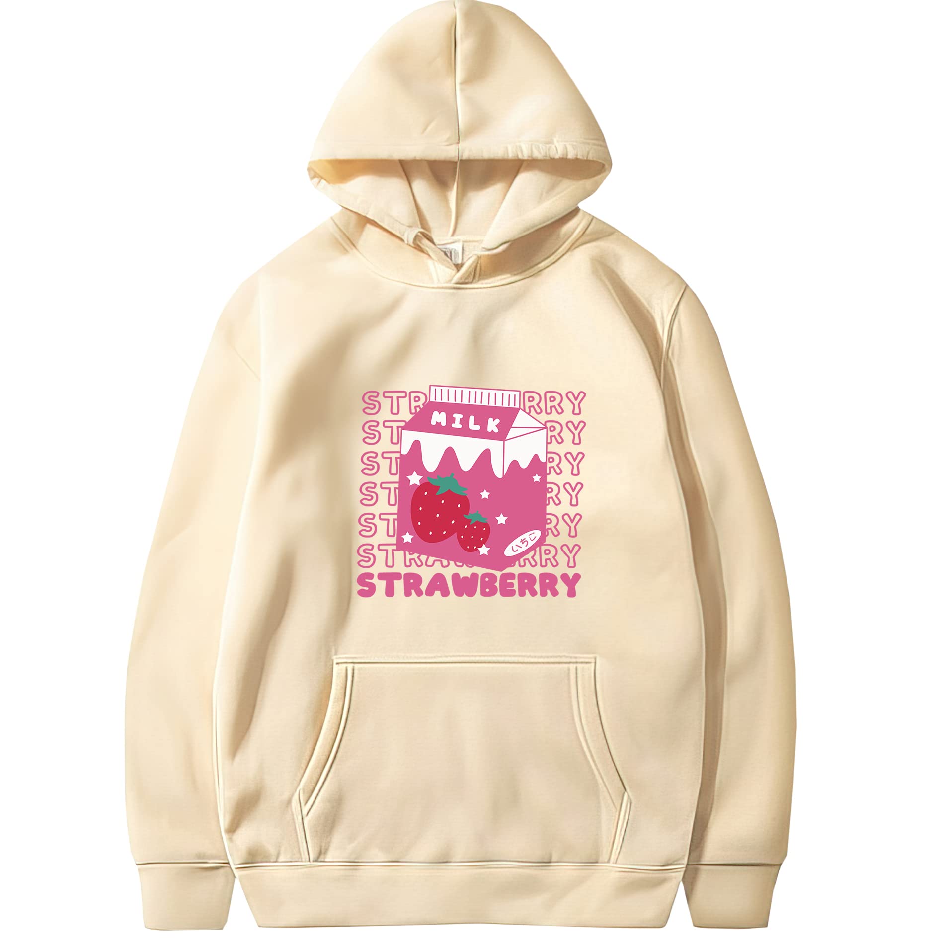 Kawaii Strawberry Hoodie for Girls - Japanese Aesthetic Style for School & Outfits