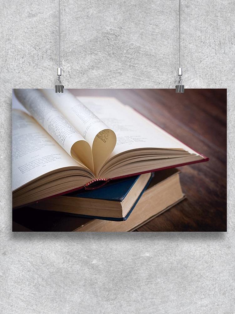 Books Love Poster - Inspirational Wall Art for Book Lovers, Readers & Bibliophiles - Perfect for Home, Office, Library & Classroom Decor