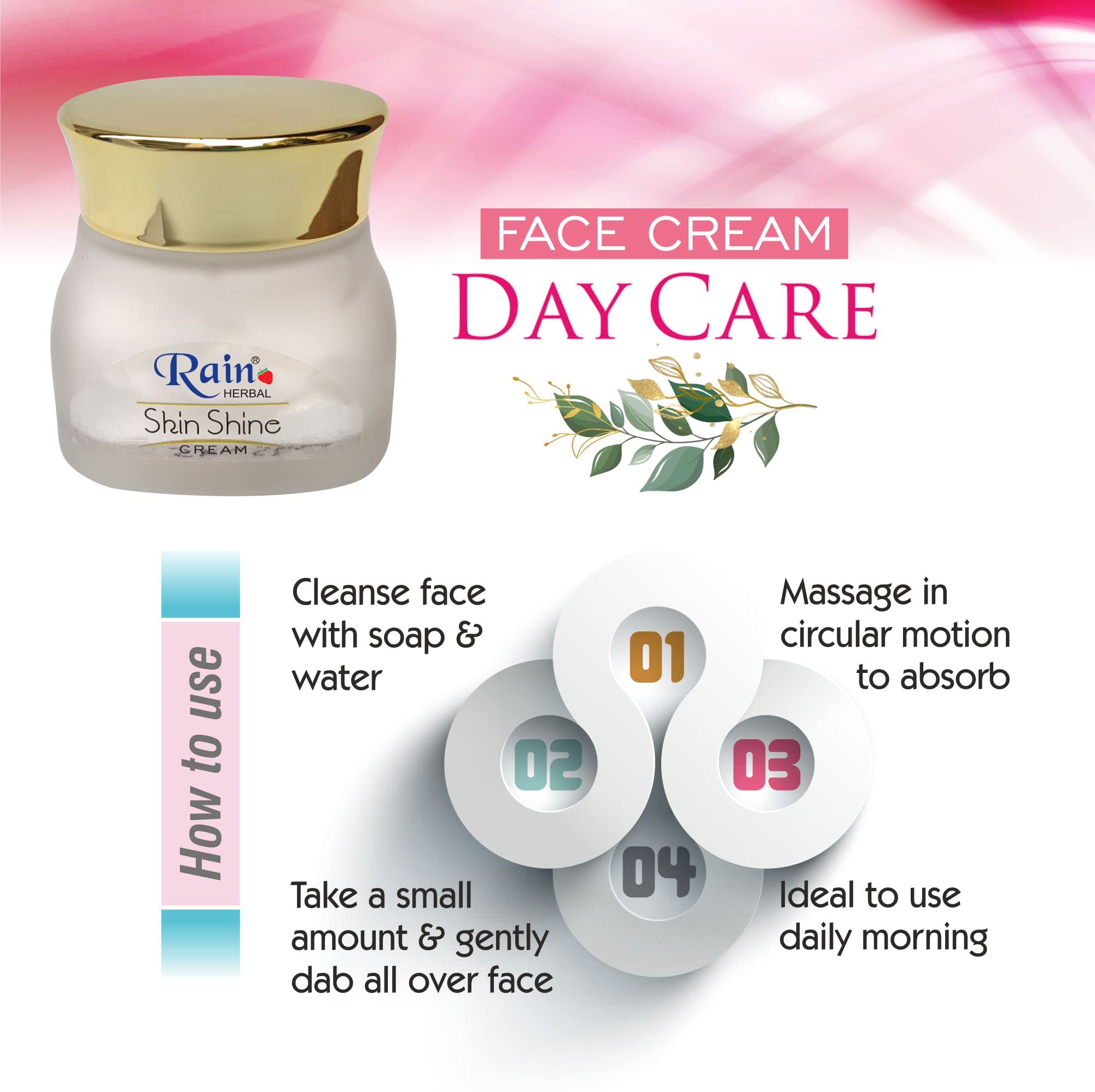 Rain HERBAL All Day Care Cream - Anti Dryness & Age Control Face Moisturizer to Reduce Fine Lines & Wrinkles (50g) | Hydrating Daily Skincare for Women & Men | Perfect for Dry Skin, Mature Skin & Night Routine