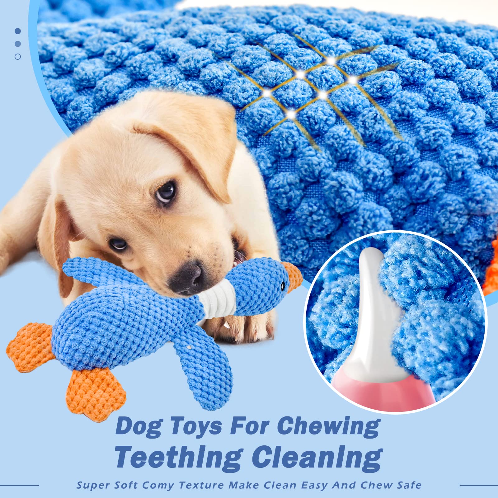 **Vitscan Upgraded Indestructible Dog Toys for Aggressive Chewers – Durable Squeaky Plush Chew Toys for Small, Medium & Large Breeds – Perfect for Teething Puppies & Playtime (Duck Design)**    *(Great for Indoor/Outdoor Play, Training Rewards & Anxiety Relief for Dogs)*