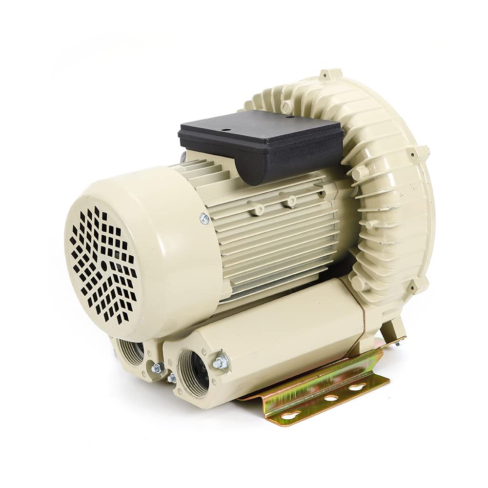 370W High Pressure Commercial Air Pump for Aquarium, Fish Pond, Hydroponics & Aquaculture - 60m³/h Electric Air Blower - Ideal for Large Fish Tanks, Pond Aeration & Hydroponic Systems