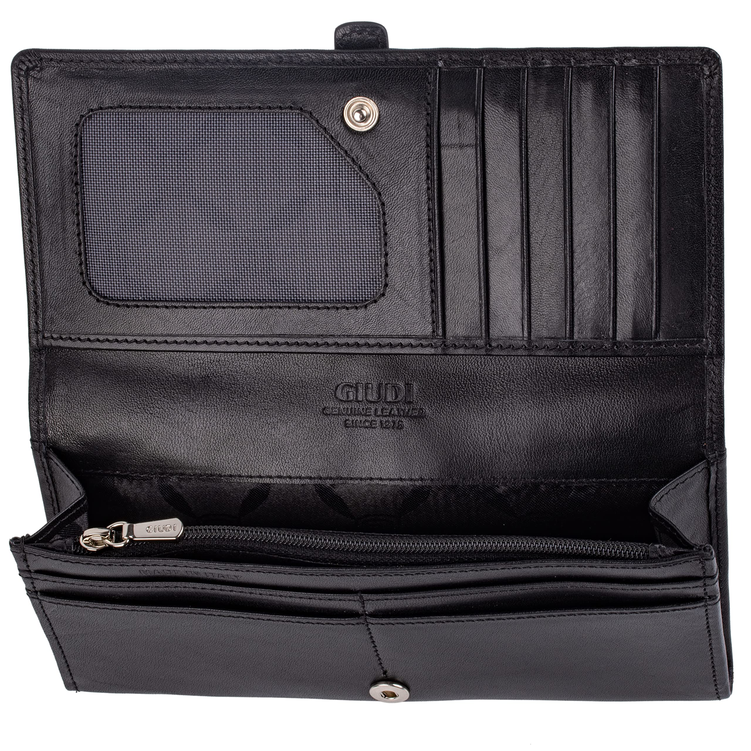 Giudi Stylish Women's Wallet - Genuine Italian Leather Elegant Ladies Purse for Everyday Use & Special Occasions