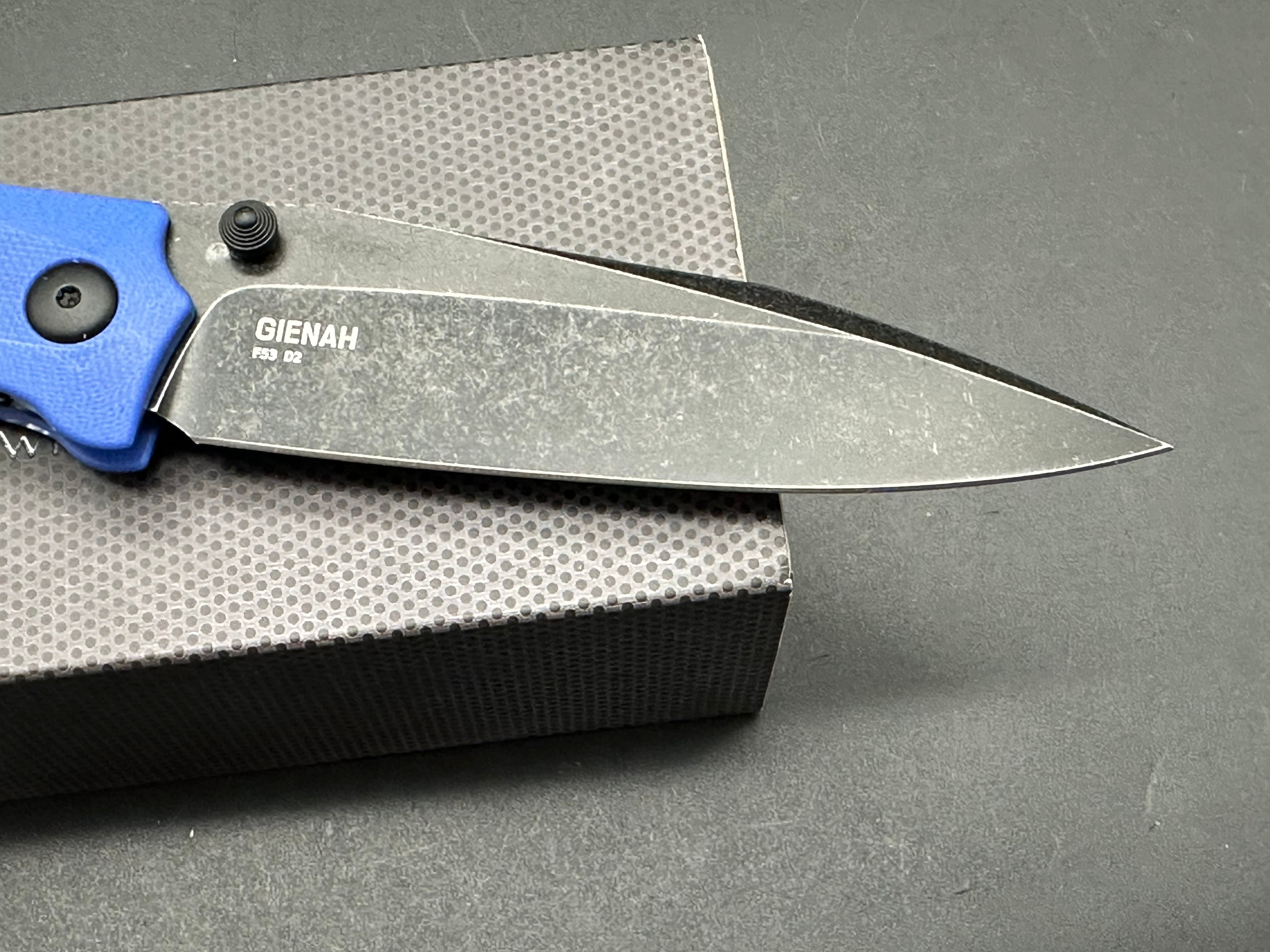 Steel Will Gienah Folding Knife - Blue G-10 Handle, Liner Lock, EDC Pocket Knife for Outdoor, Camping, and Everyday Carry