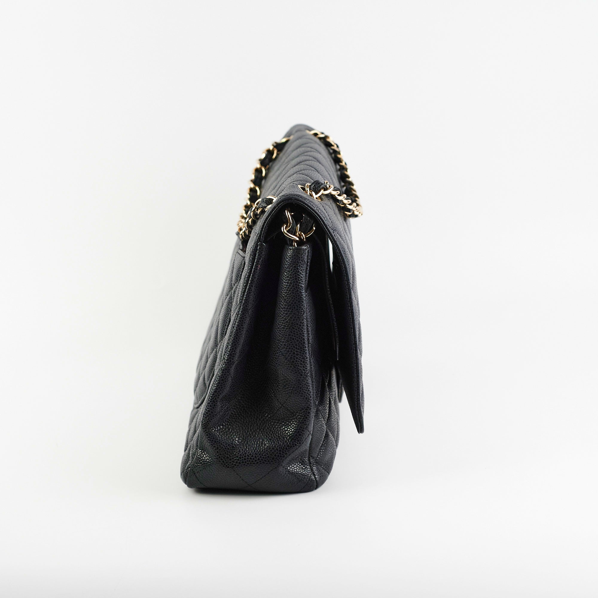 Chanel Maxi Jumbo Double Flap Bag in Black Caviar Leather - Luxury Designer Handbag for Women, Perfect for Work, Travel & Special Occasions