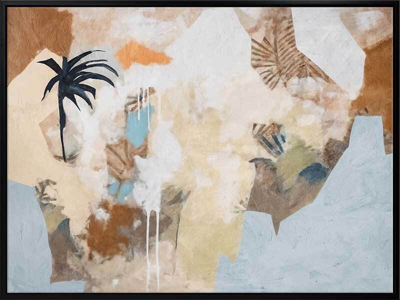 Earthy Collage Canvas Art Print - Nature Inspired Wall Decor for Living Room, Bedroom & Office - Perfect for Home & Office Decor