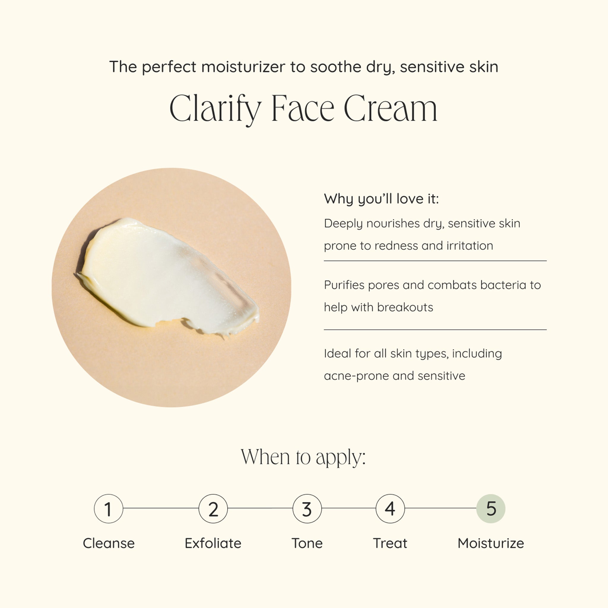 Clarify Face Cream - Brightening & Hydrating Moisturizer for Glowing Skin | Day & Night Use for Dry, Oily & Combination Skin Types