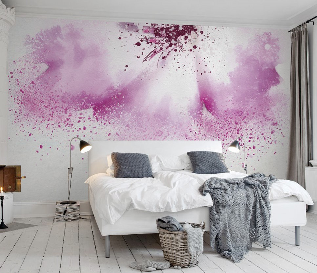 Pink Large Flower Wallpaper Murals - Self-Adhesive Peel and Stick Wallpaper for Bedroom, Living Room, Nursery - Easy to Install & Removable