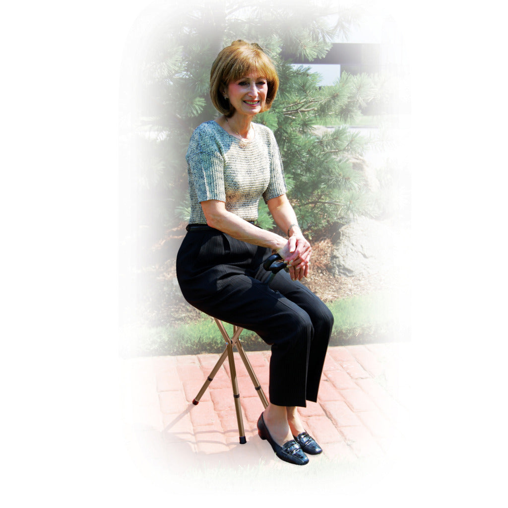 Portable Folding Cane Seat with Lightweight Design - Perfect for Hiking, Travel, and Outdoor Activities