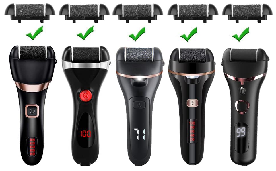 3 Pack Coarse Replacement Roller Heads for IW-9043 & IW-9046 Electric Callus Remover - Pedicure Tools for Cracked Heels, Dead Skin Removal - Foot File & Callus Shaver Accessories - Perfect for At-Home Pedicures & Foot Care
