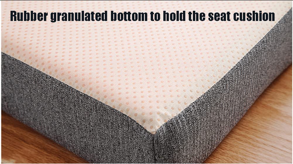 LINGXIYA High Density Foam Seat Cushion with Zippered Removable Cover - 5/8 Inch Thick Ergonomic Chair Pad for Office, Dining, Stool - Easy to Clean & Machine Washable - Perfect for Home Office, Conference Room, Restaurant & Gaming Chair Comfort