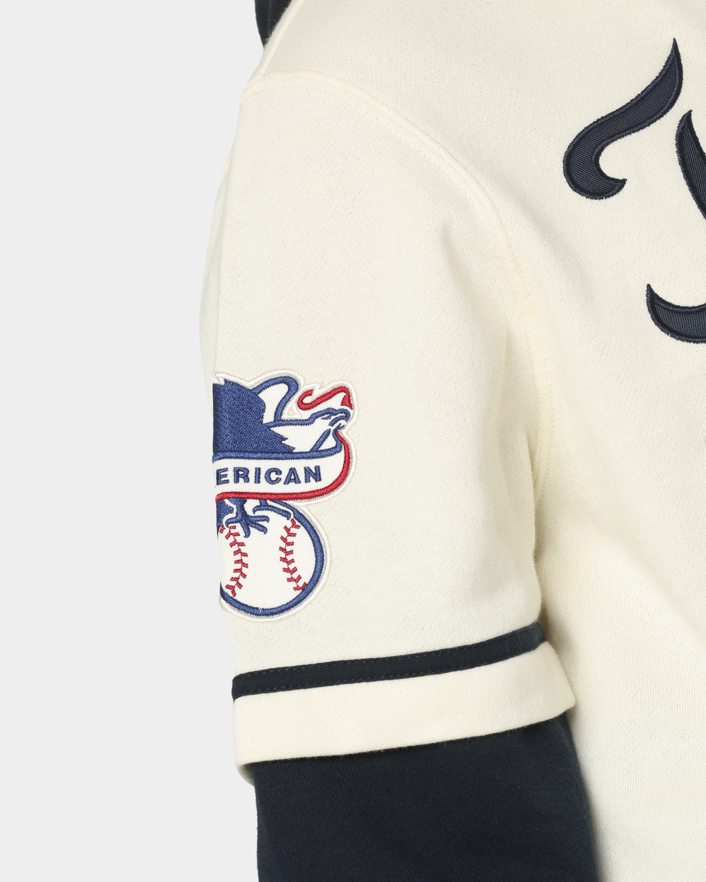 47 Brand Detroit Tigers Shortstop Hoodie Cream - Men's Baseball Fan Apparel for Casual Wear & Game Day Outfits