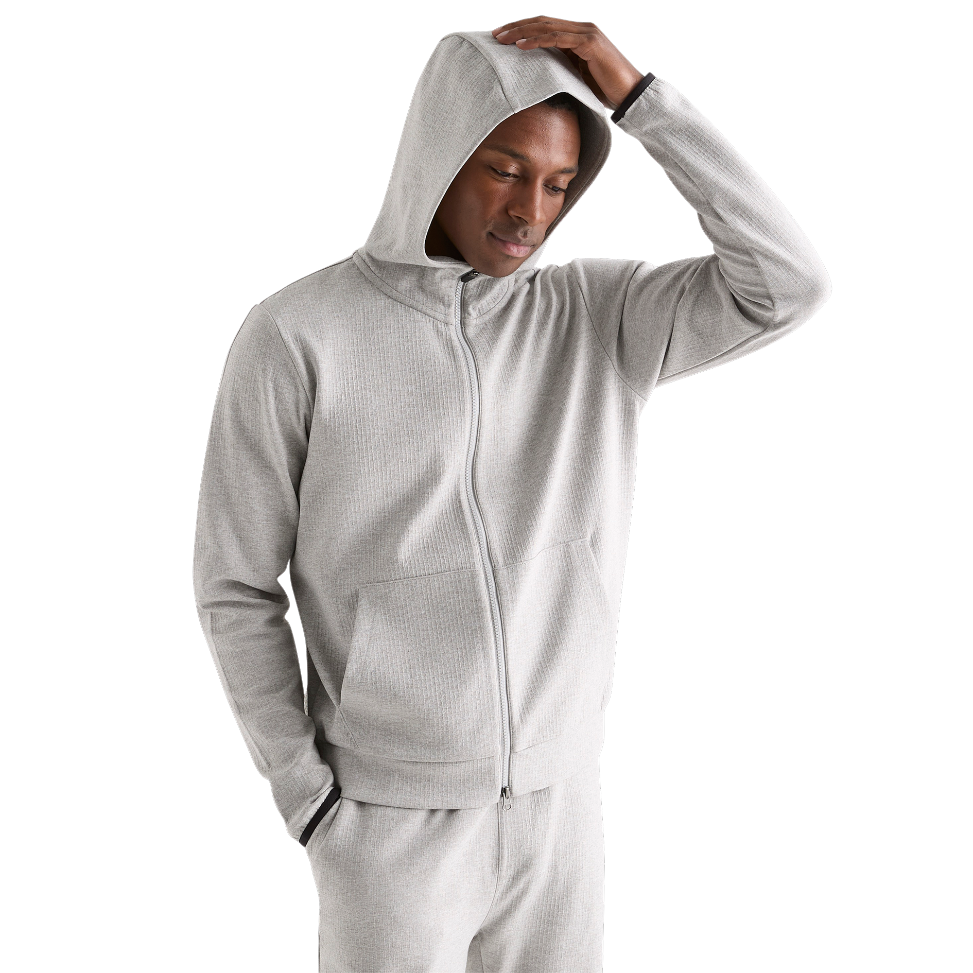 Men's Lightweight Zip Up Hoodie - Comfortable Fleece Lined Jacket for Casual Wear & Outdoor Activities | Perfect for Running, Gym & Travel