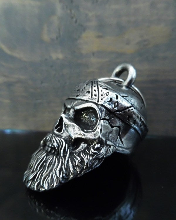 Bearded Biker Motorcycle Bell - Guardian Bell for Good Luck & Protection - Perfect for Harley, Cruiser & Chopper Riders