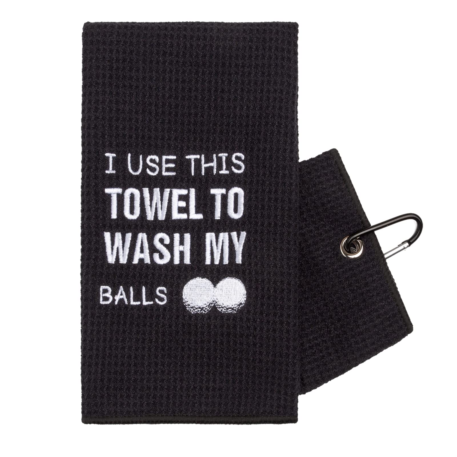 Premium Golf Towel for Men & Dad - Funny Golf Gift with Clip for Golf Bag - Perfect for Washing Golf Balls & Equipment - Ideal for Golf Courses, Driving Range & Clubhouse Use