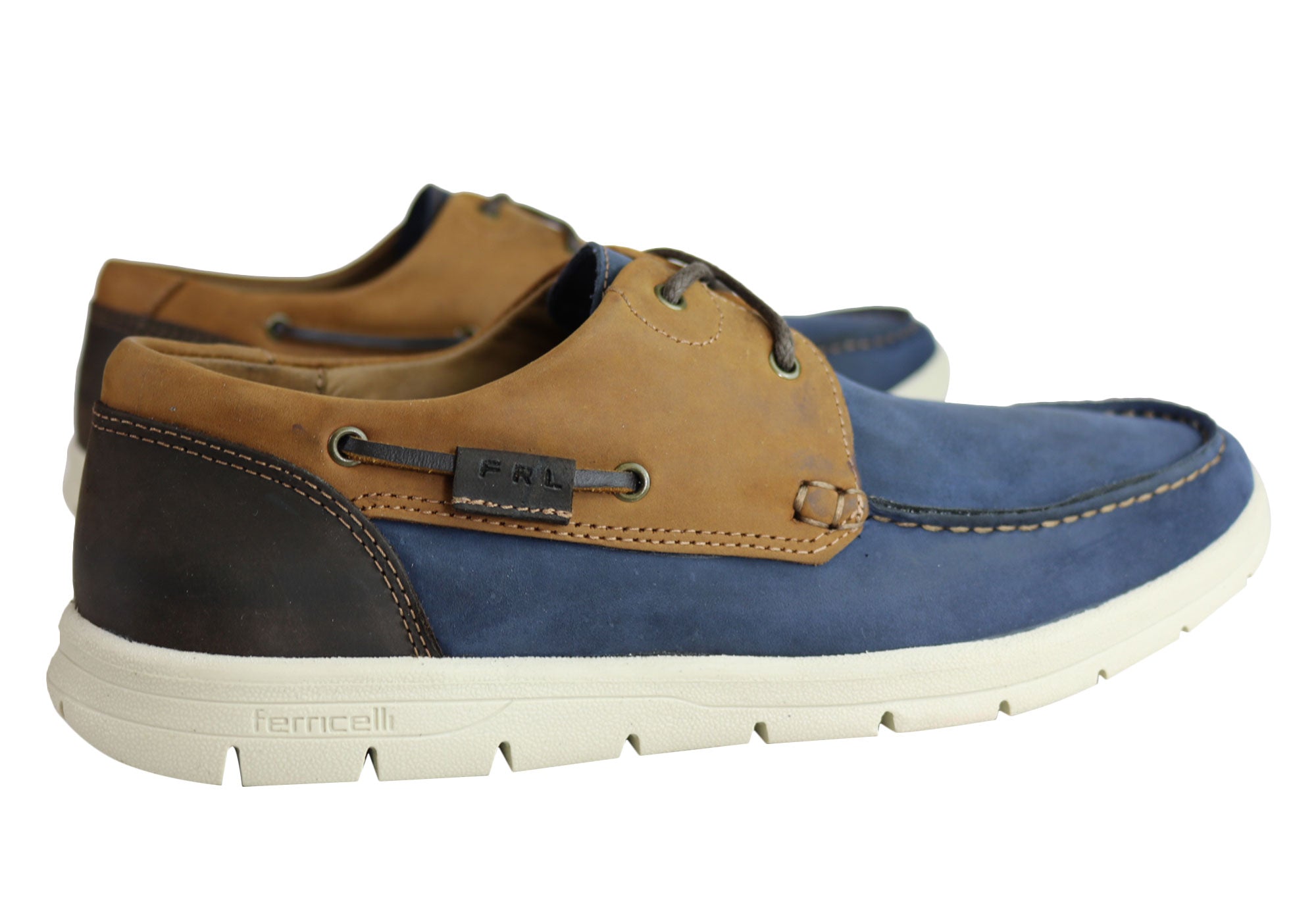 Ferricelli Men's Comfortable Cushioned Leather Lace-Up Casual Shoes - Perfect for Work, Walking & Everyday Wear