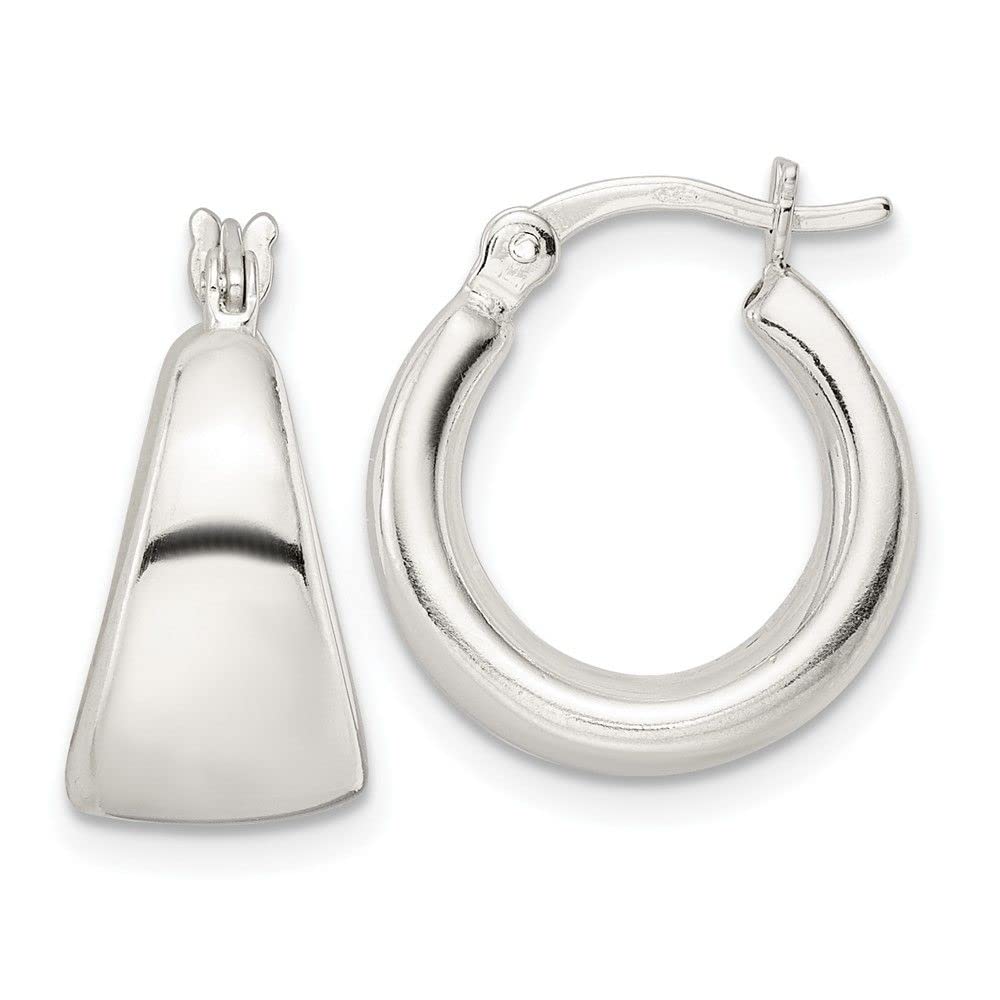 Styling Sterling Silver Polished Hoop Earrings for Women | Classic Everyday Jewelry | Perfect for Work, Parties & Special Occasions
