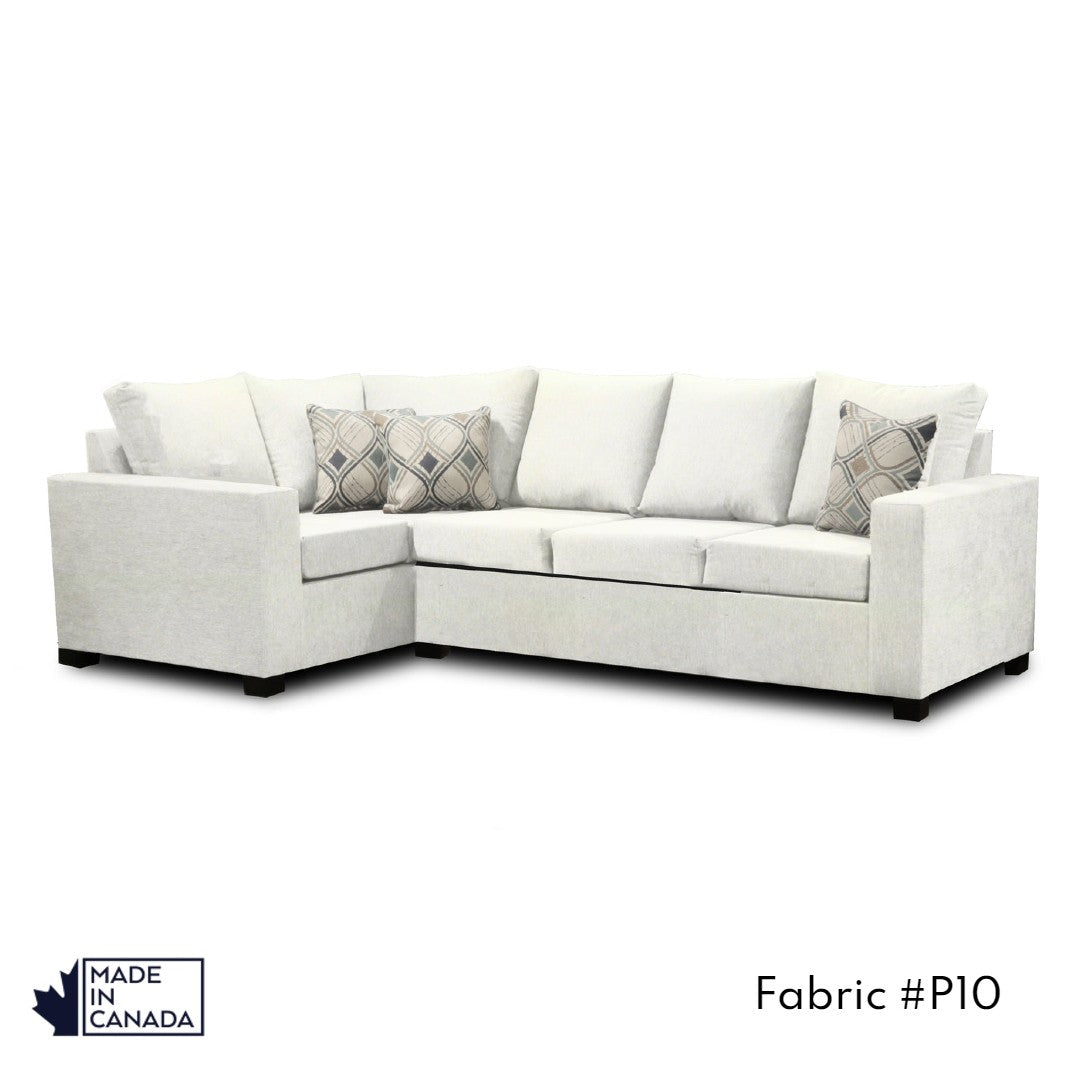 Canadian Made 3 x 1 Sectional Sofa with LHF/RHF Configurations & 17 Color Options - Perfect for Living Rooms, Apartments & Home Theaters